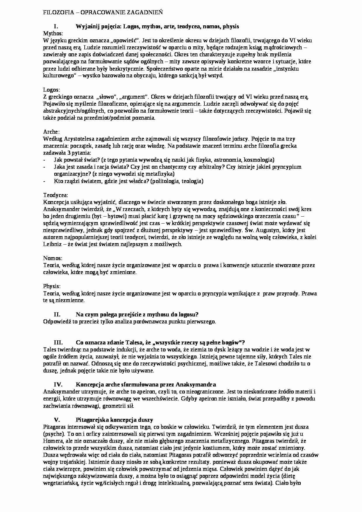 Filozofia starożytna i średniowieczna - strona 1