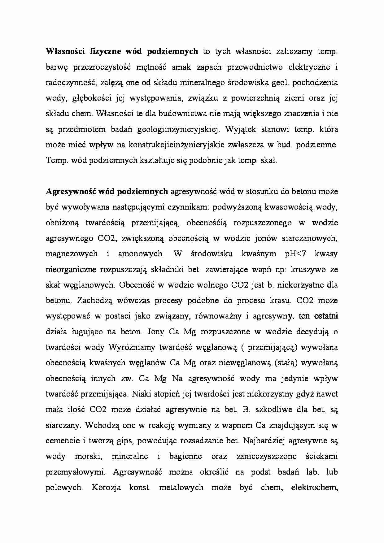 Własności wód podziemnych - strona 1