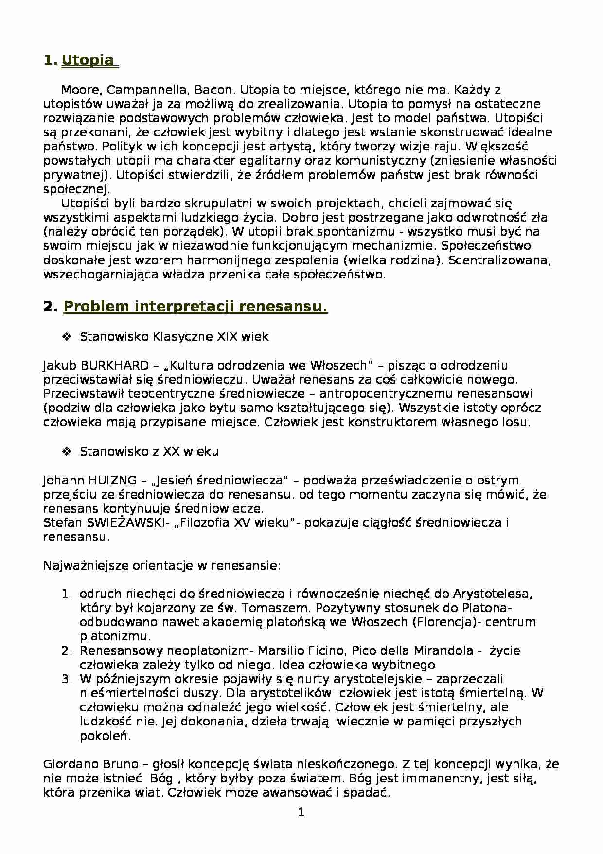 Filozofia Nowożytna - strona 1