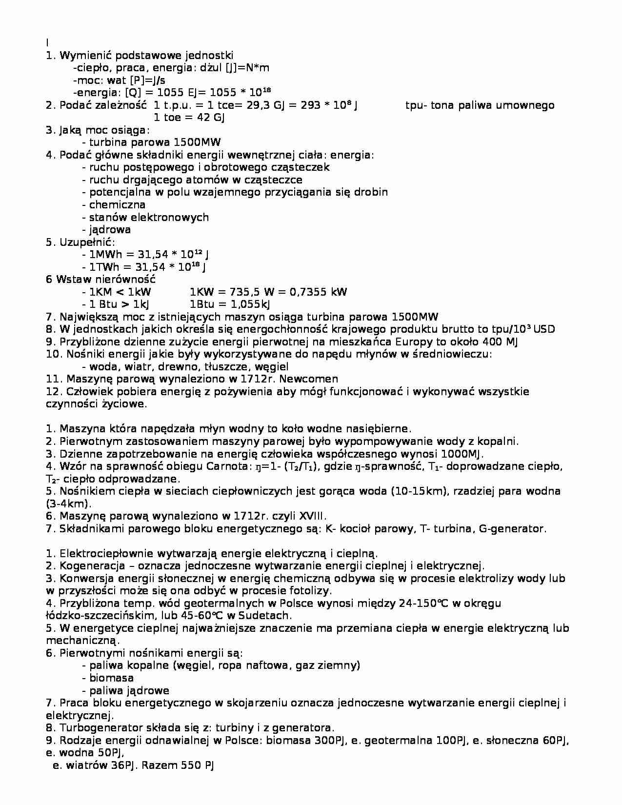 Maszynoznawstwo - opracowanie pytań na egzamin - strona 1