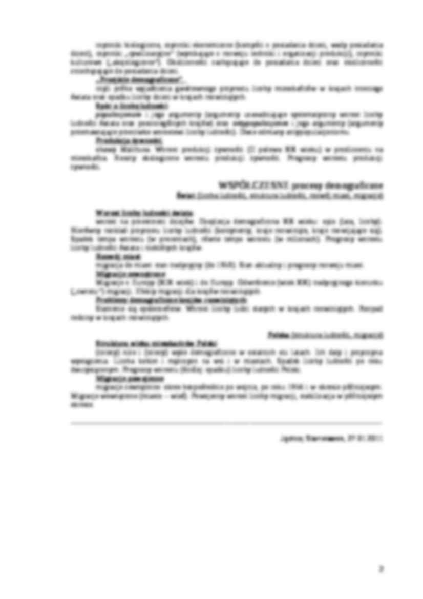 Demografia -  tematyka  - strona 2