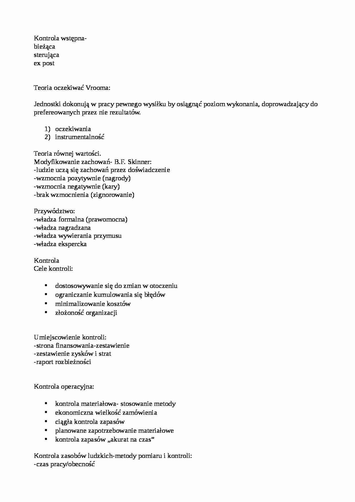 Kontrola - omówienie  - strona 1