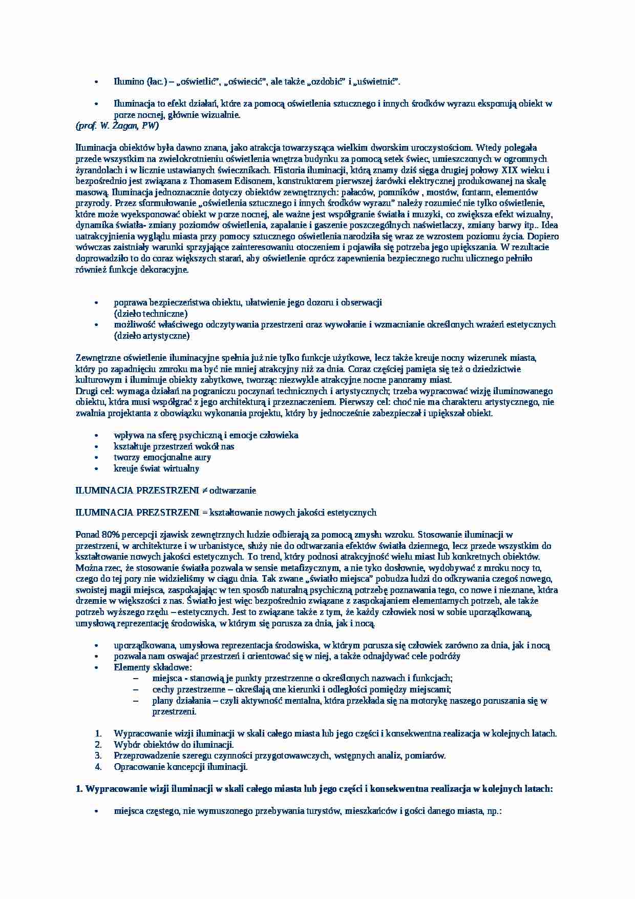 Iluminacje - omówienie  - strona 1