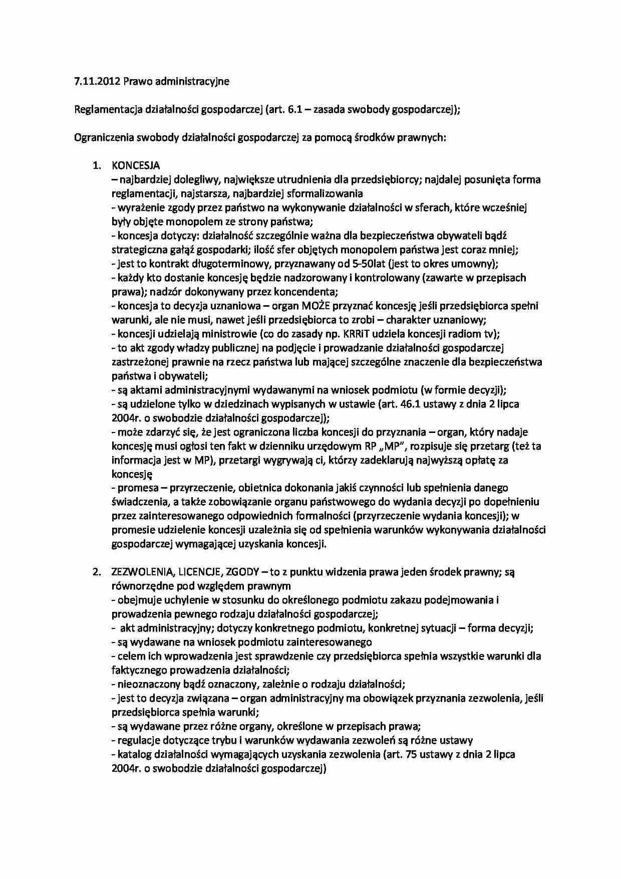 Prawo administracyjne - ćwiczenia 07.11 - strona 1