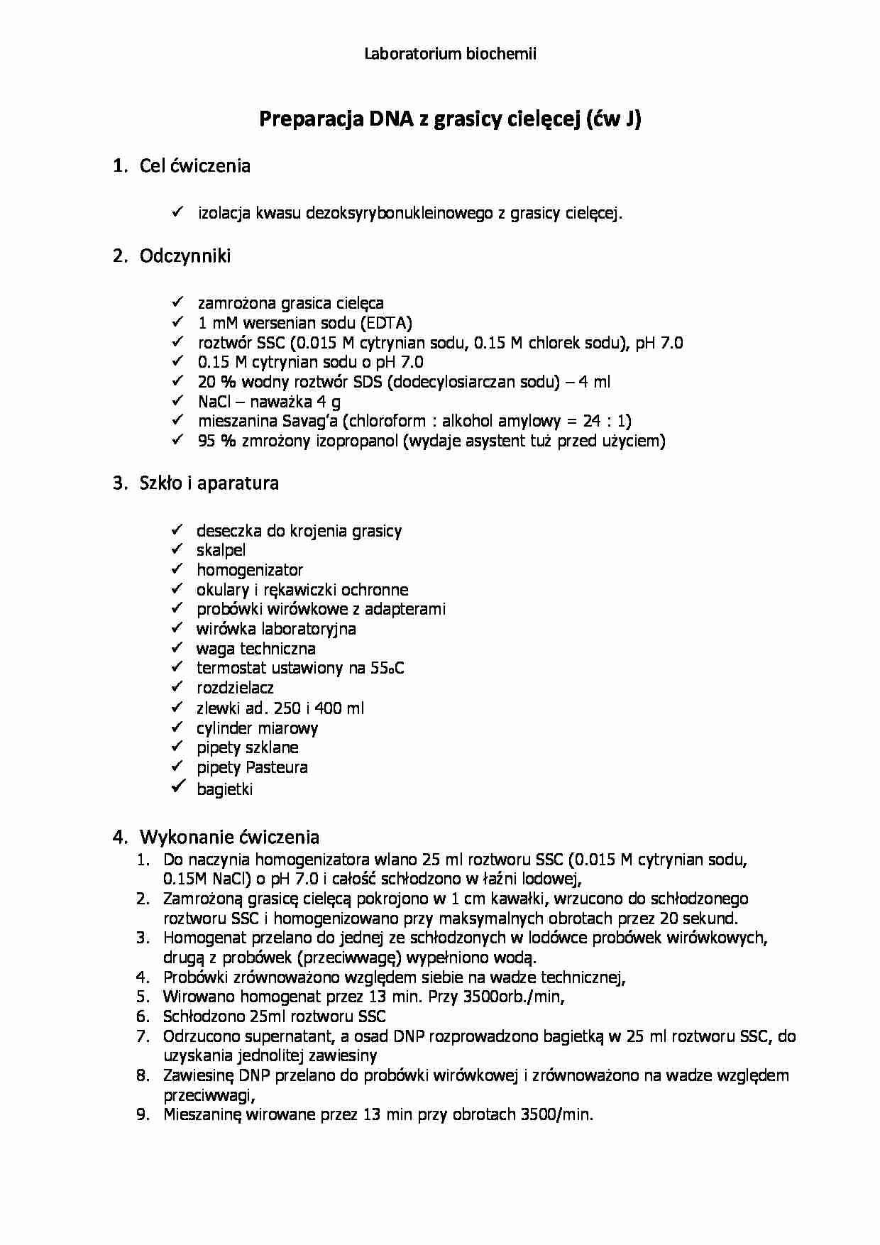 Preparacja DNA z grasicy cielęcej- sprawozdanie - Wirówka - strona 1