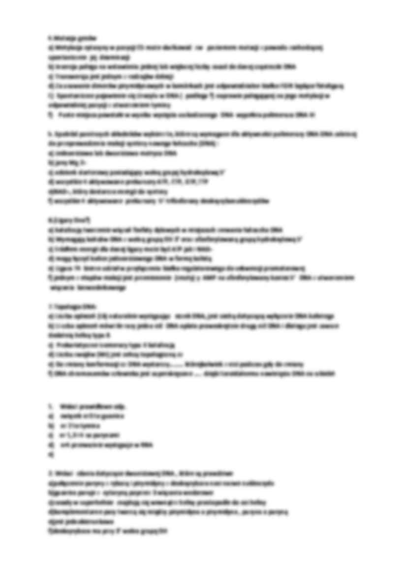 Biologia molekularna- pytania egzaminacyjne - strona 2