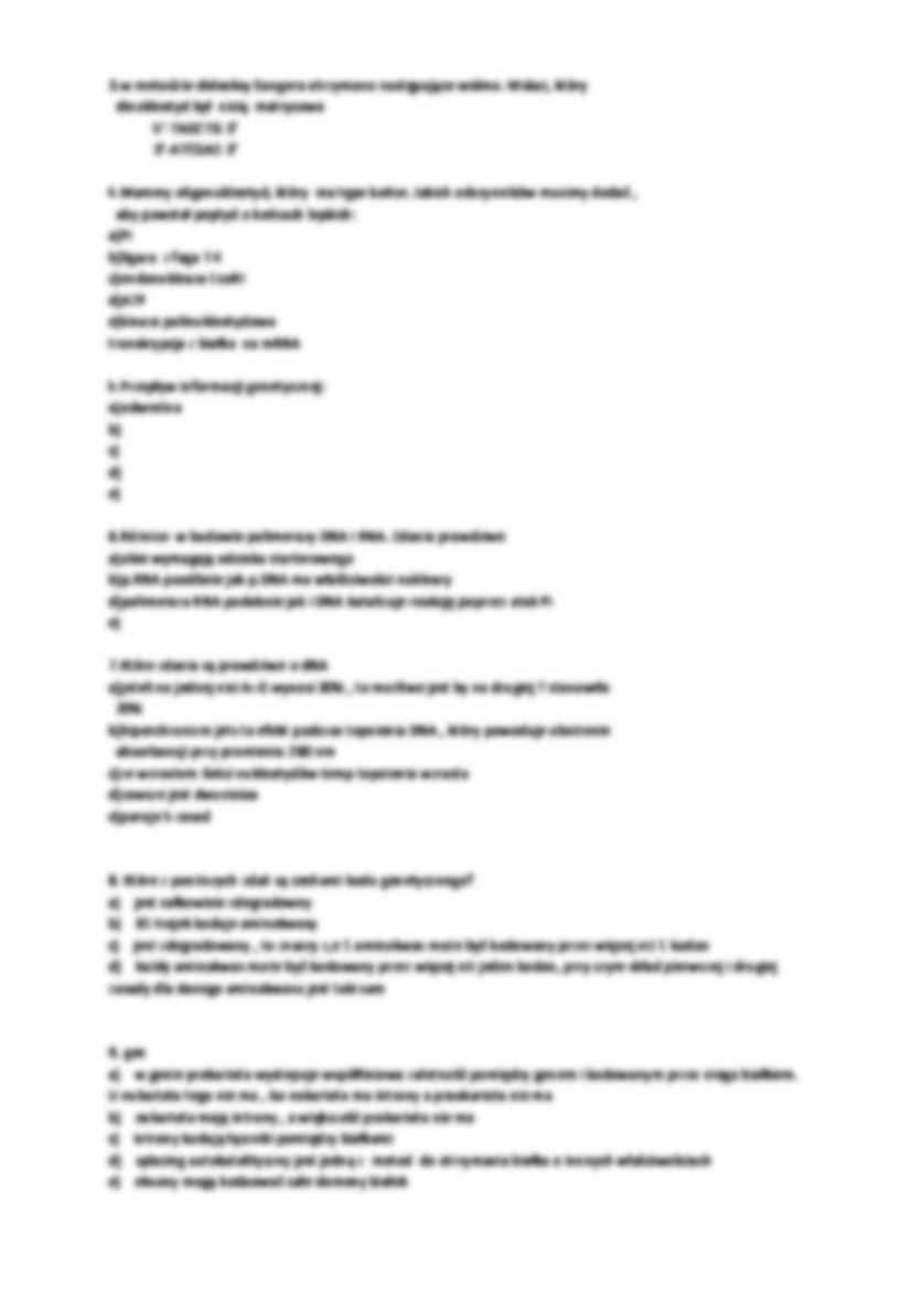 Biologia molekularna- pytania egzaminacyjne - strona 3