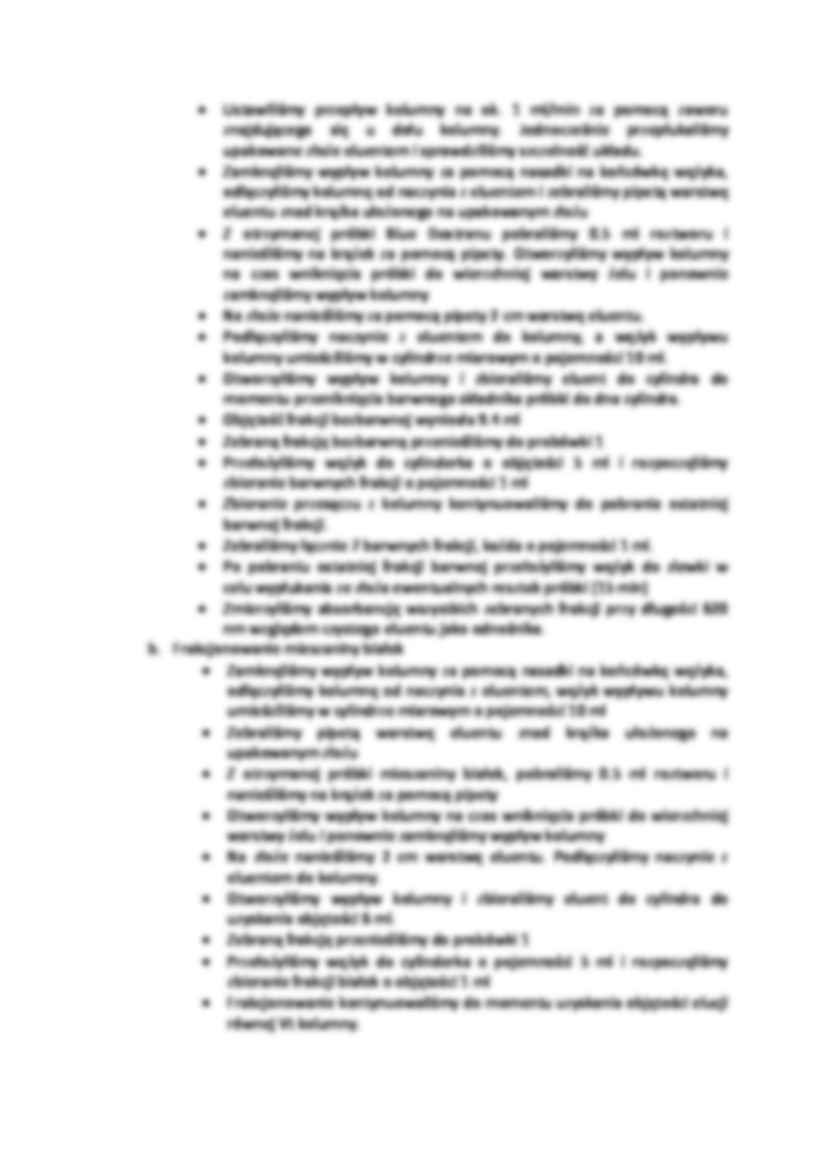 Chromatografia żelowa- ćwiczenia - strona 3