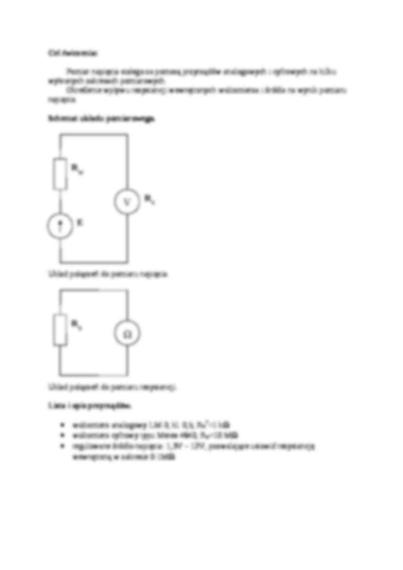 Pomiary napięć stałych- ćwiczenia - strona 2