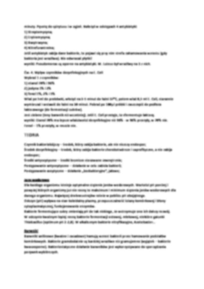 Wpływ czynników chemicznych na drobnoustroje- laboratorium 11 - strona 2