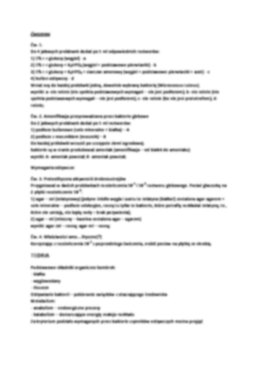 Wymagania odżywcze drobnoustrojów- laboratorium 8 - strona 2