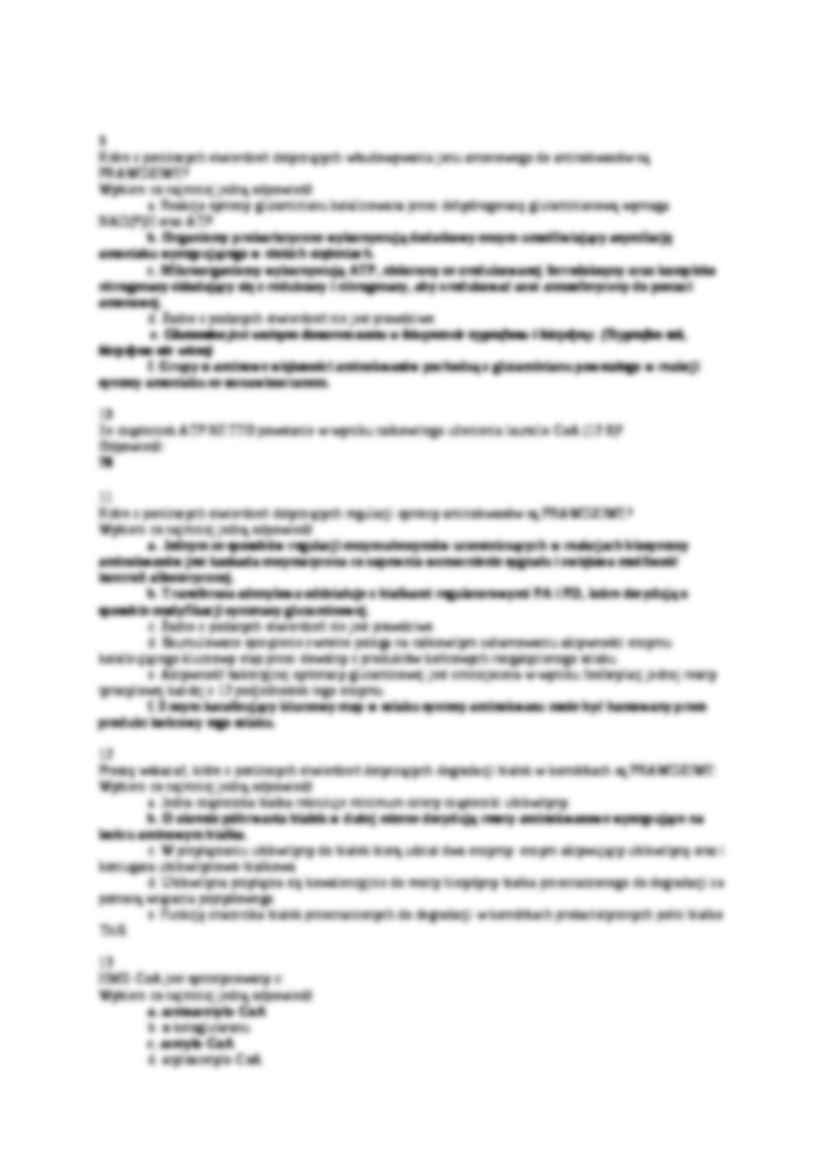 Biochemia- pytania i odpowiedzi na kolokwium  - strona 3
