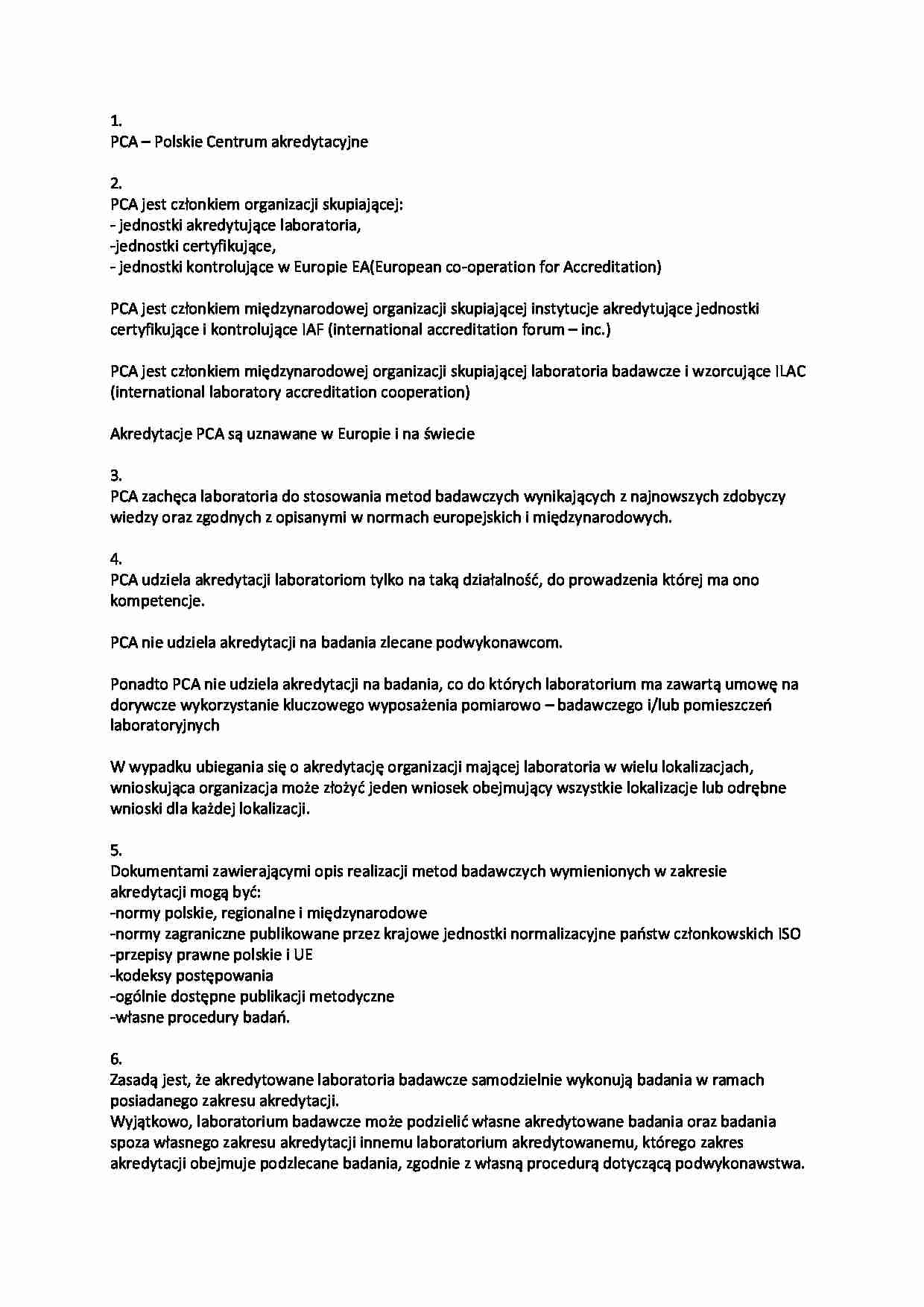 Polskie Centrum Akredytacyjne- zagadnienia - strona 1