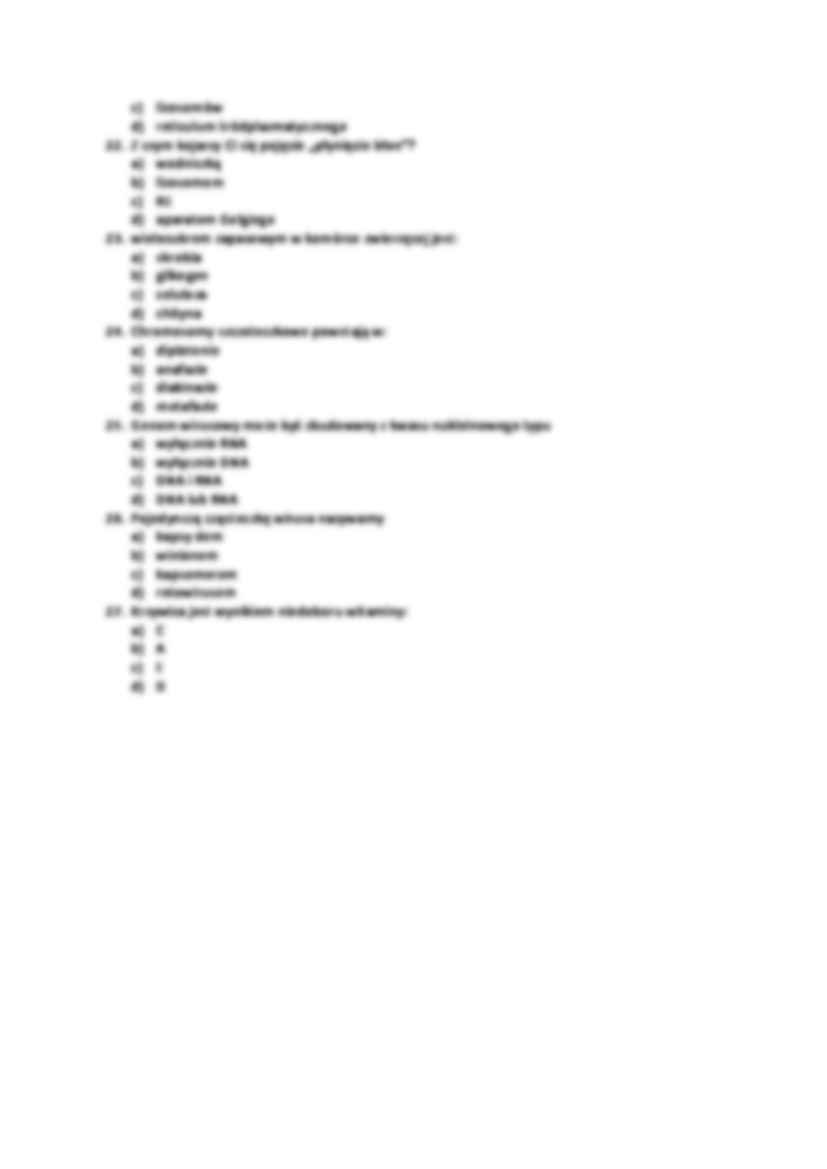Biologia i ekologia- pytania na egzamin - strona 3
