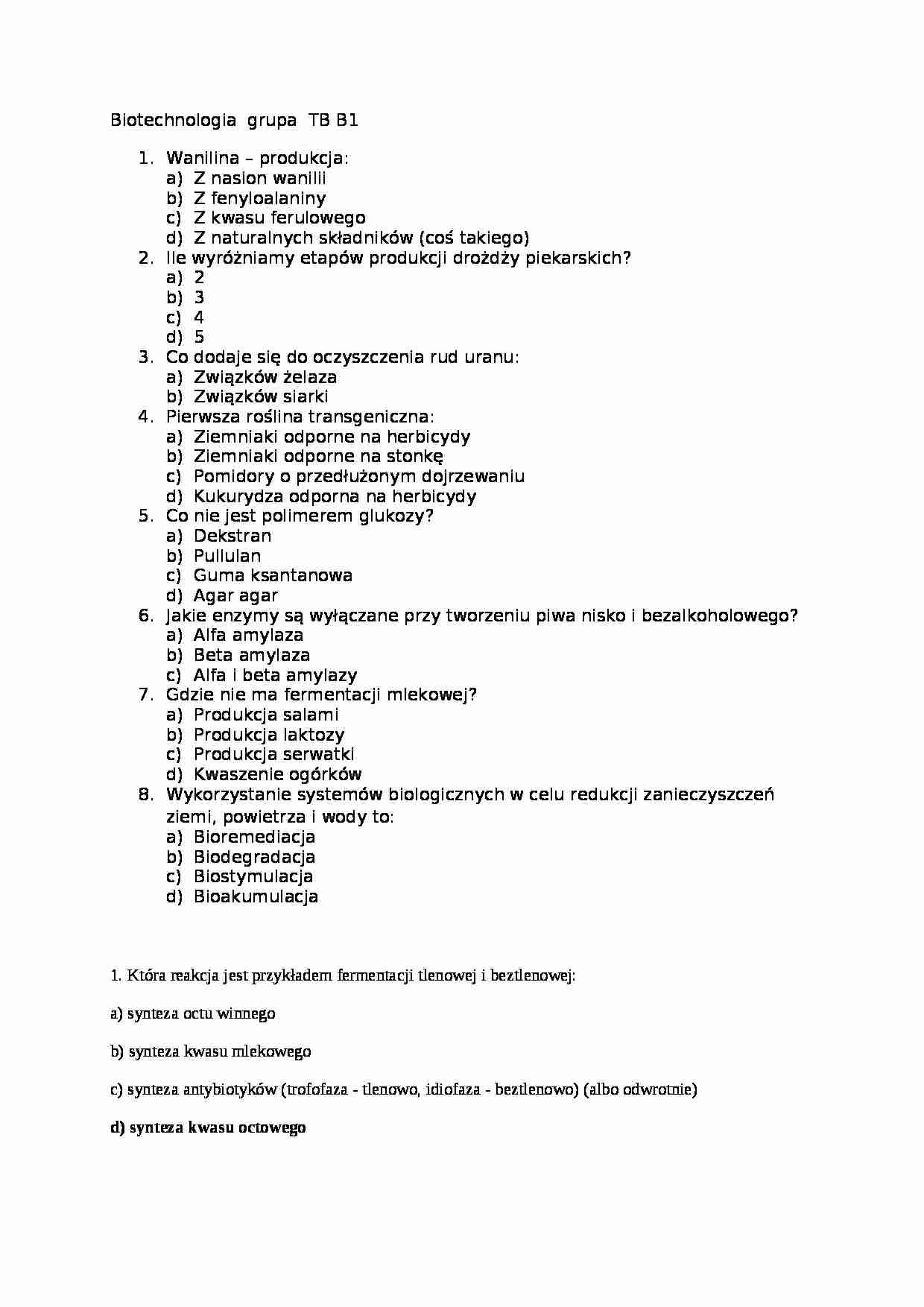 Biotechnologia roślin- pytania z egzaminu - strona 1