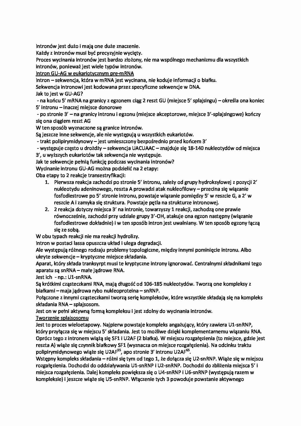 Biologia molekularna- wykład - strona 1