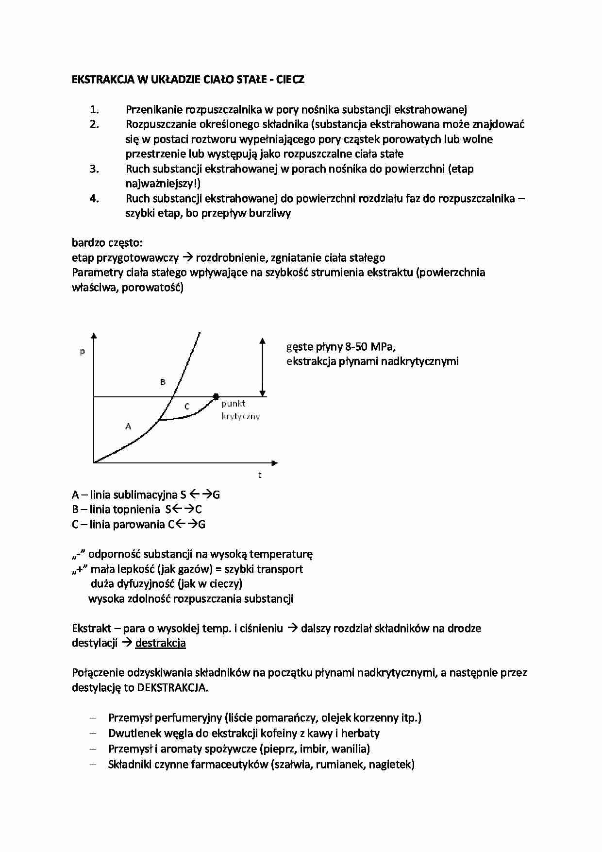 Ekstrakcja w układzie ciało stałe- ciecz - strona 1