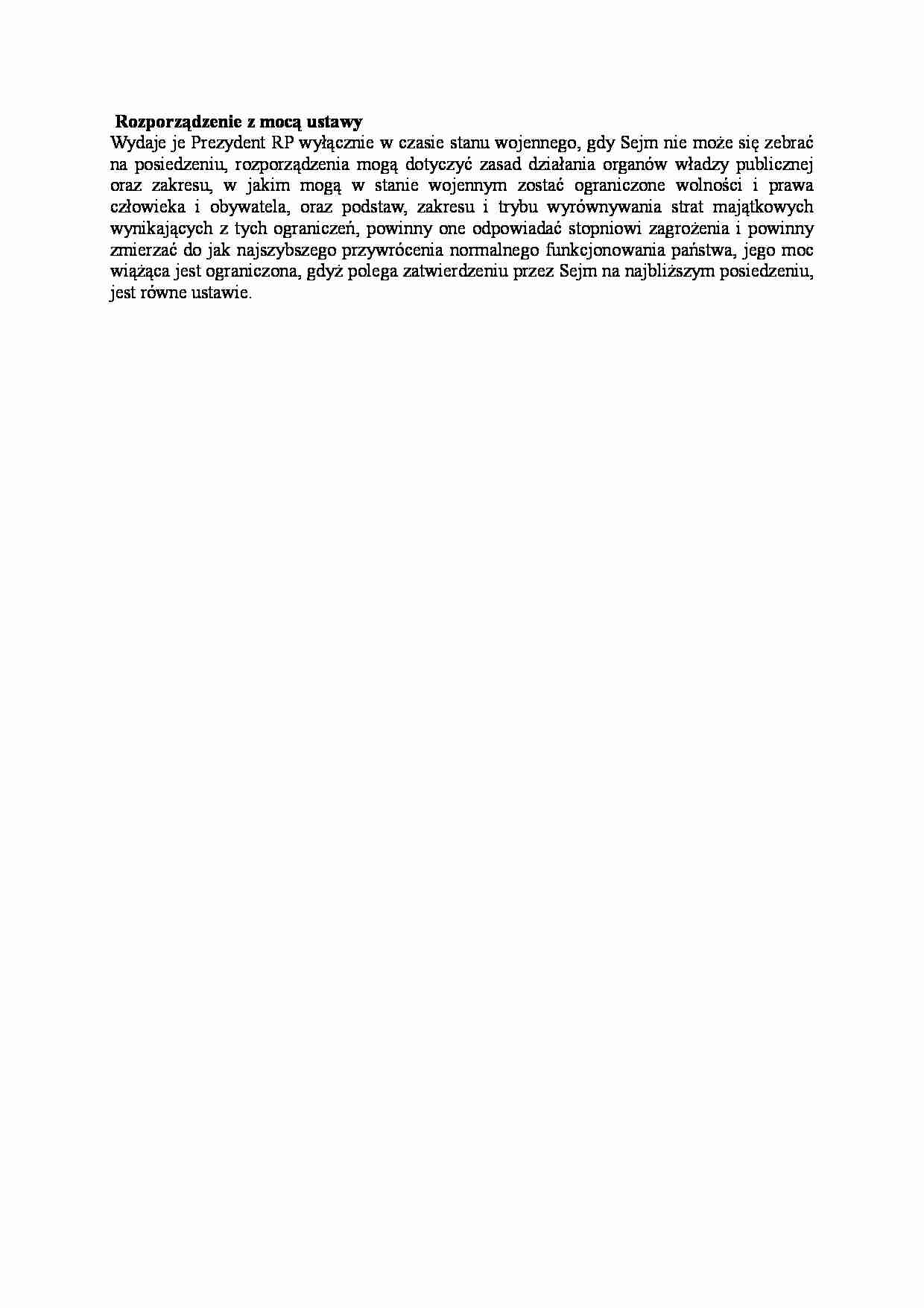 Rozporządzenie z moca ustawy - wykład - strona 1