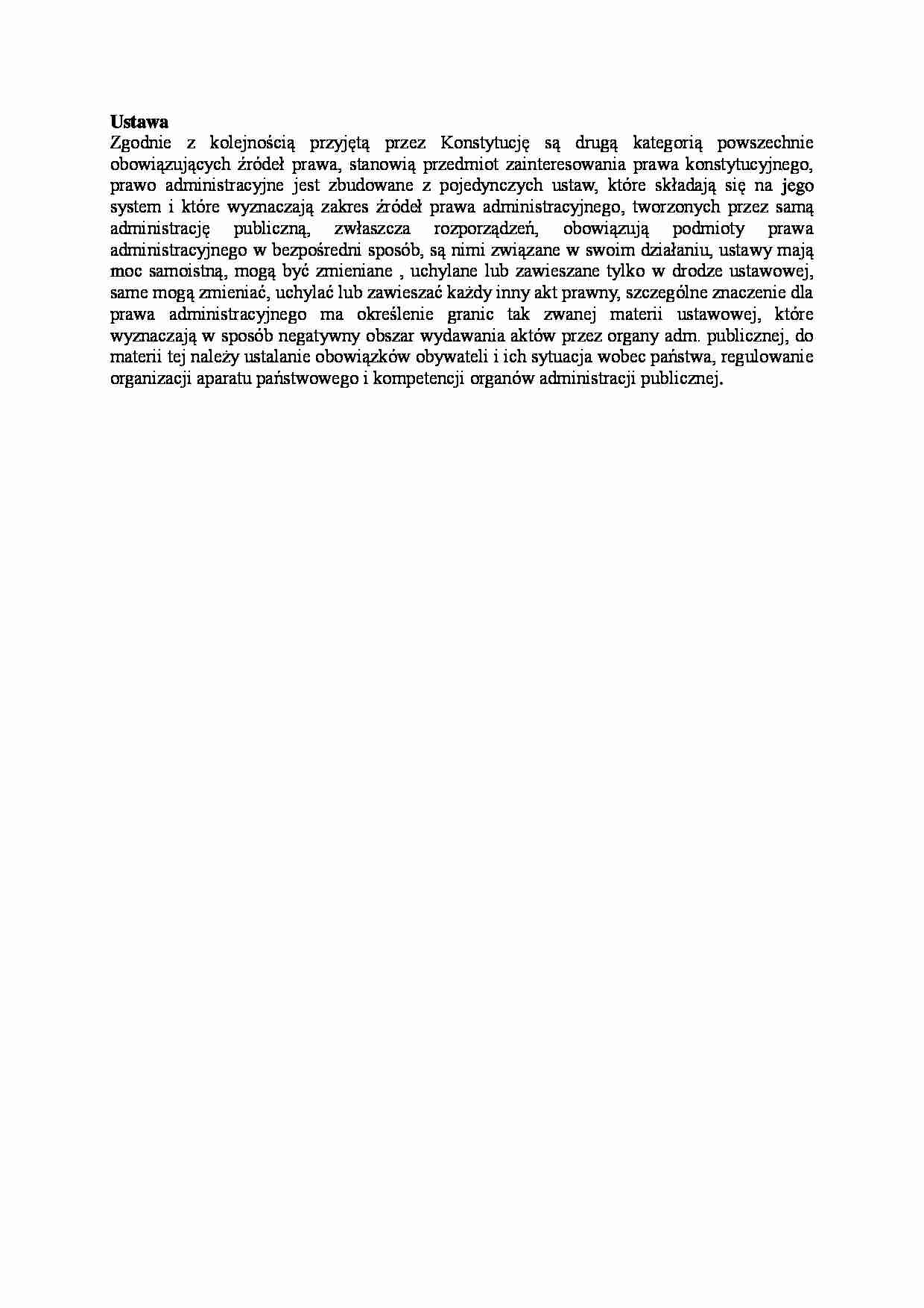 Wykład - definicja ustawy - strona 1