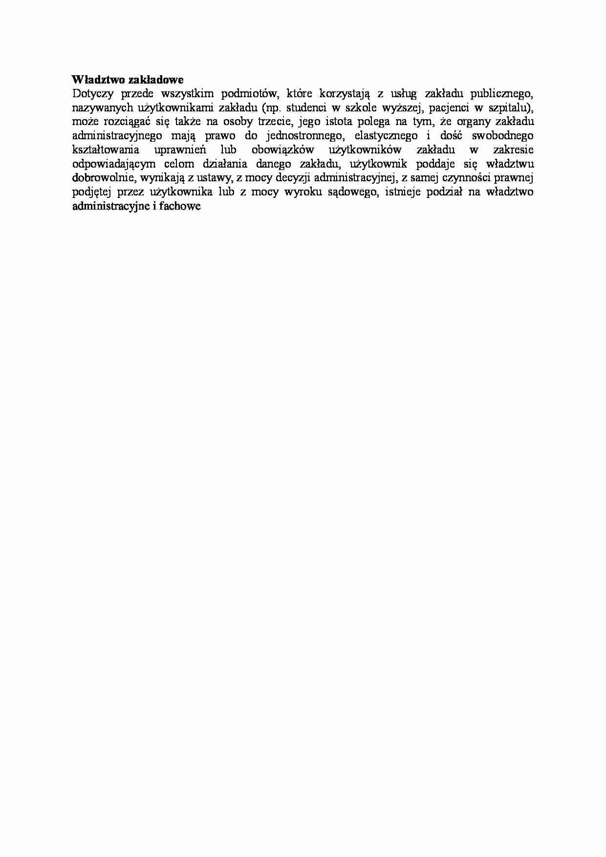 Władztwo zakładowe - wykład - strona 1