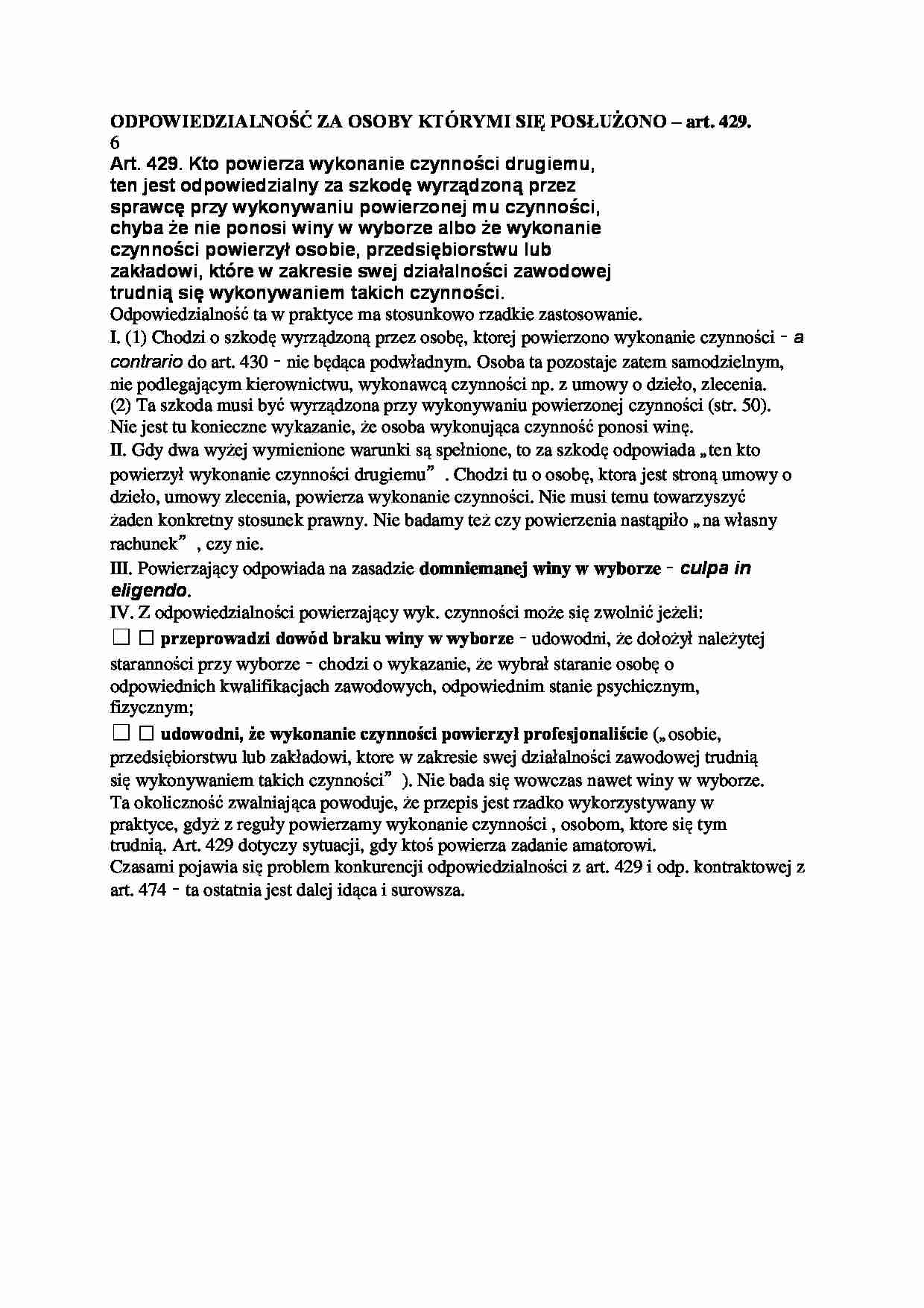Odpowiedzialność za osoby, którymi się posłużono - wykład - strona 1