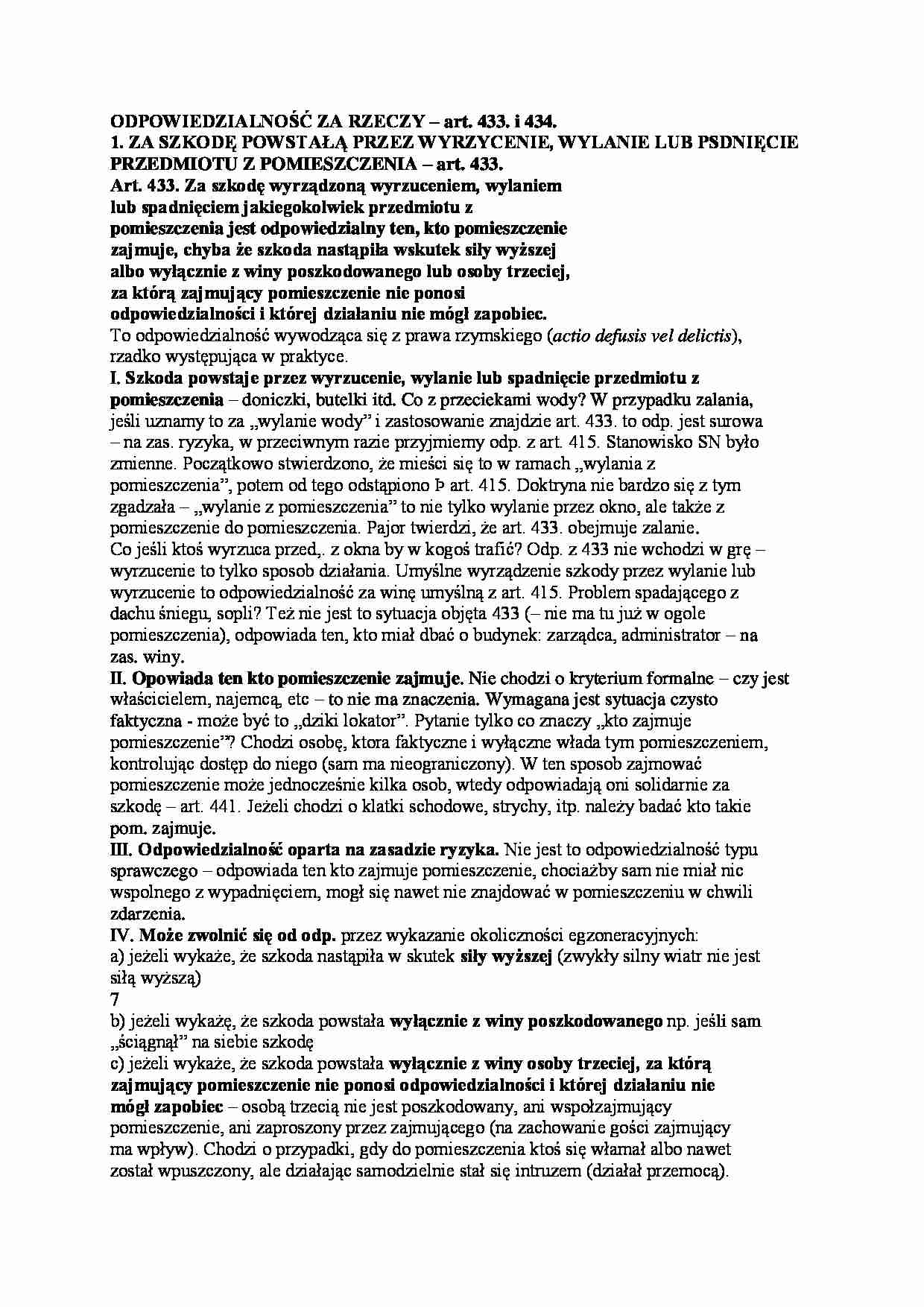 Odpowiedzialność za rzeczy - wykład - strona 1