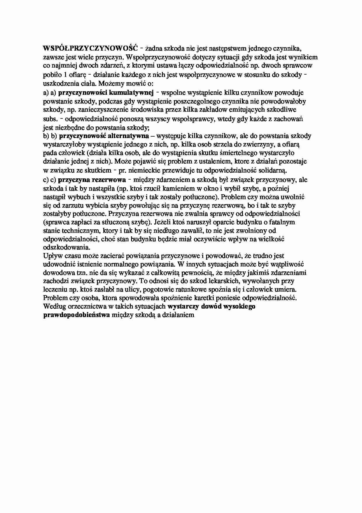 Wykład - definicja współprzyczynowości - strona 1