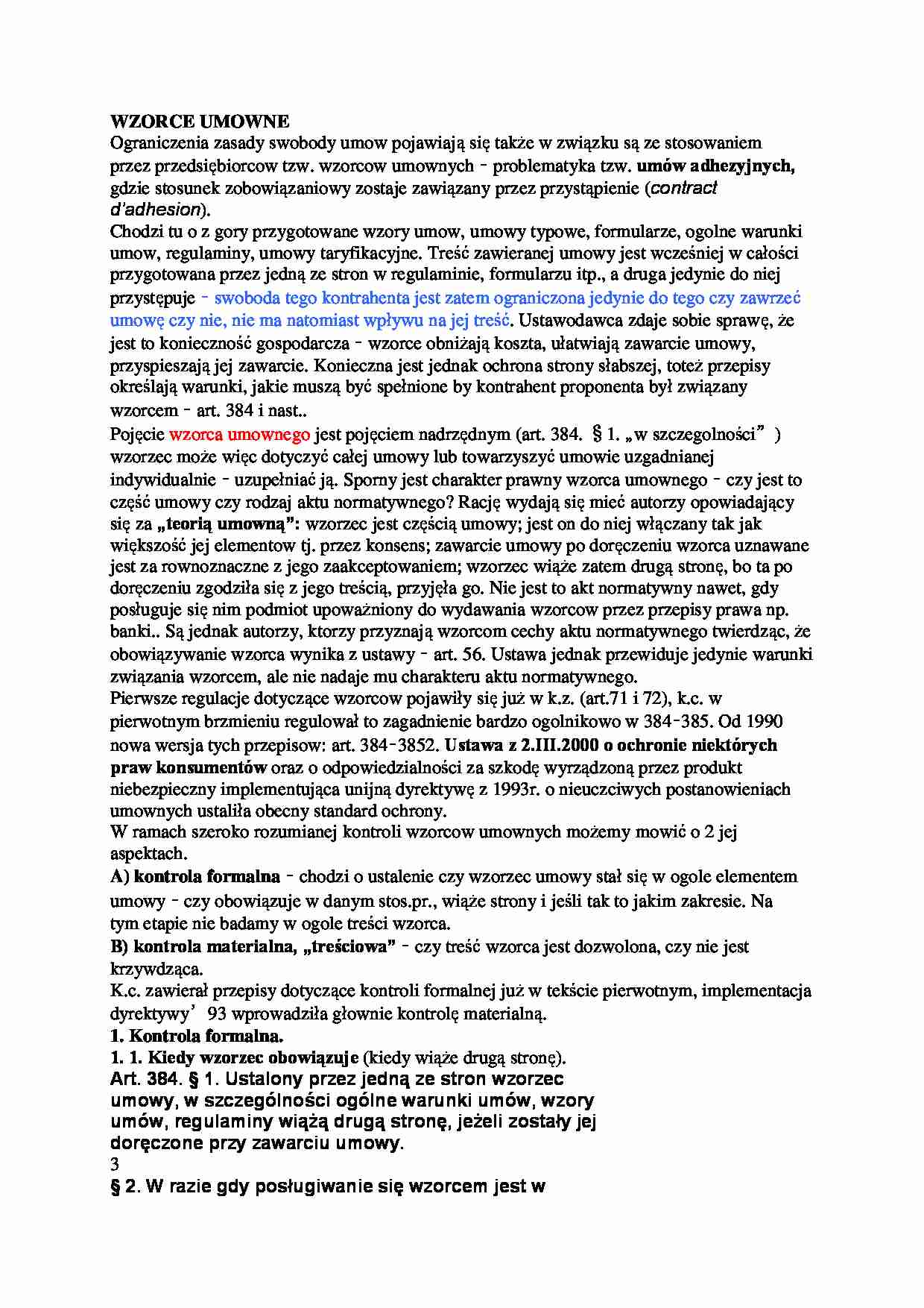 Wykład - wzorce umowne - strona 1