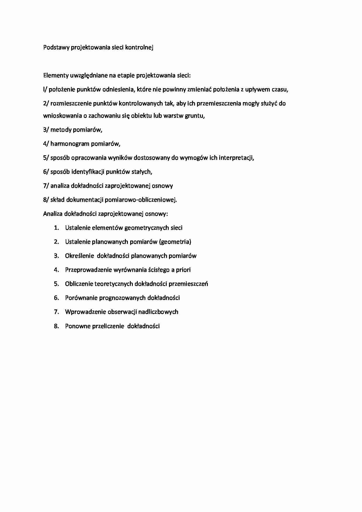 Podstawy projektowania sieci kontrolnej - strona 1