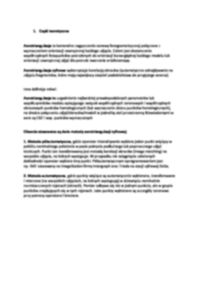 Aerotriangulacja - sprawozdanie - strona 2