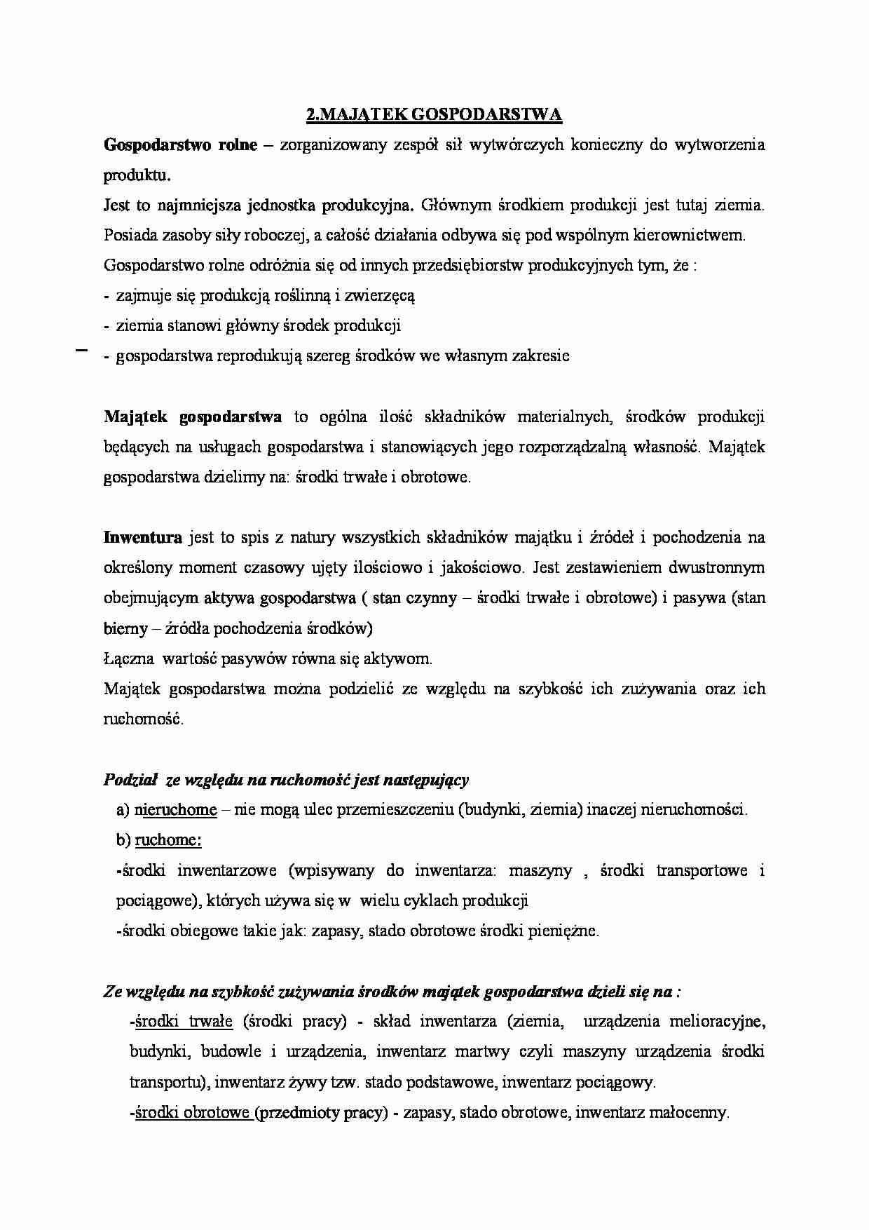 Majątek gospodarstwa0- opracowanie - strona 1