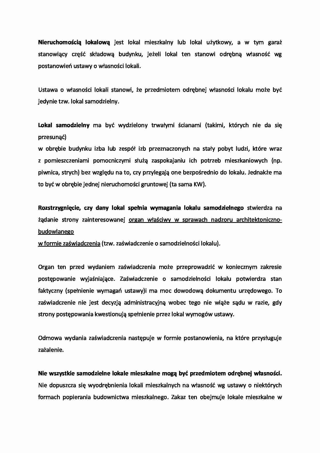 Lokale mieszkalne- opracowanie - strona 1