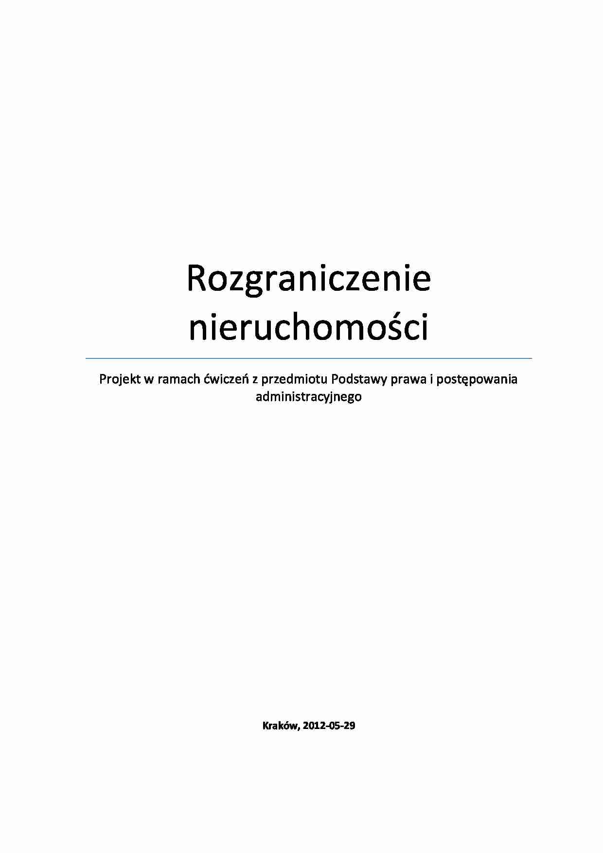 Rozgraniczenie nieruchomości- projekt - strona 1