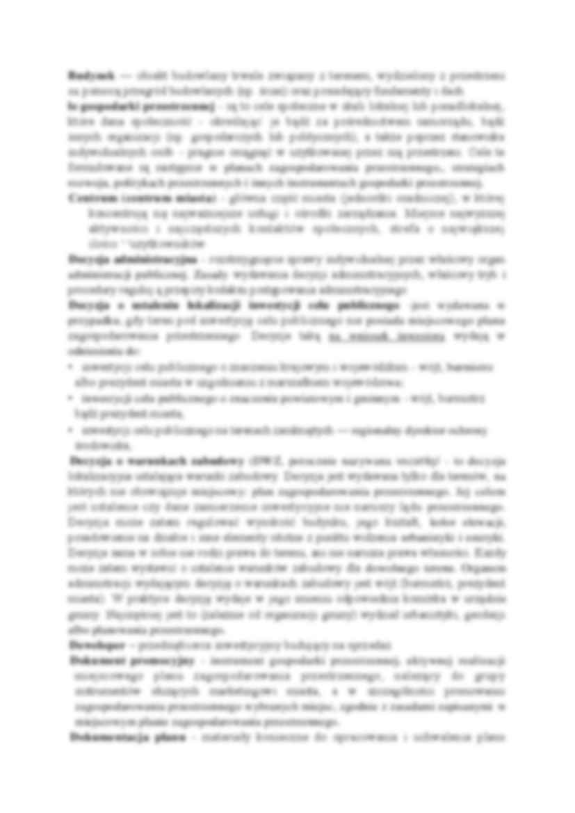 Podstawowe pojecia i definicje zwiazane z gospodarką przestrzenną - strona 2