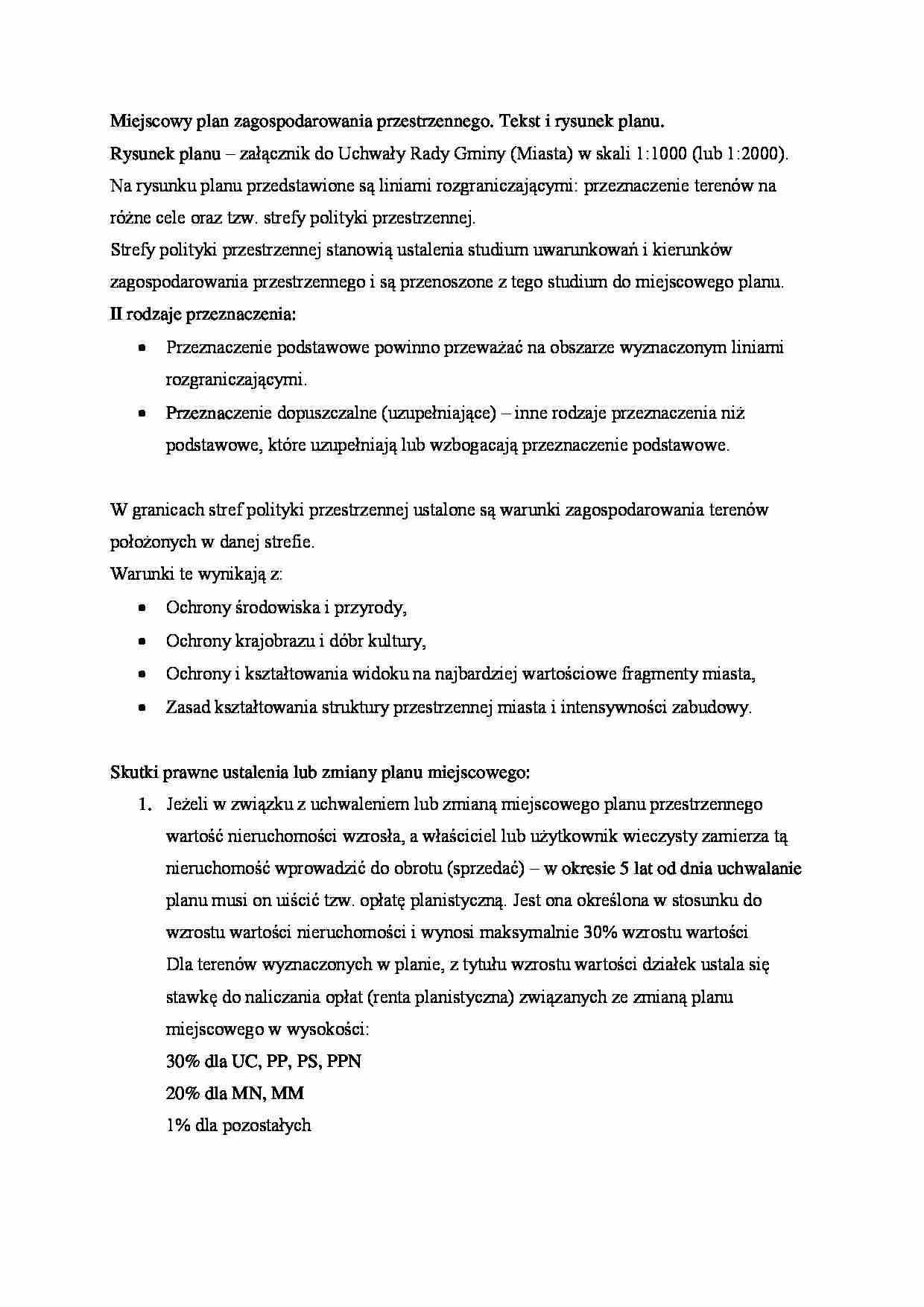 Miejscowy plan zagospodarowania przestrzennego- opracowanie - strona 1
