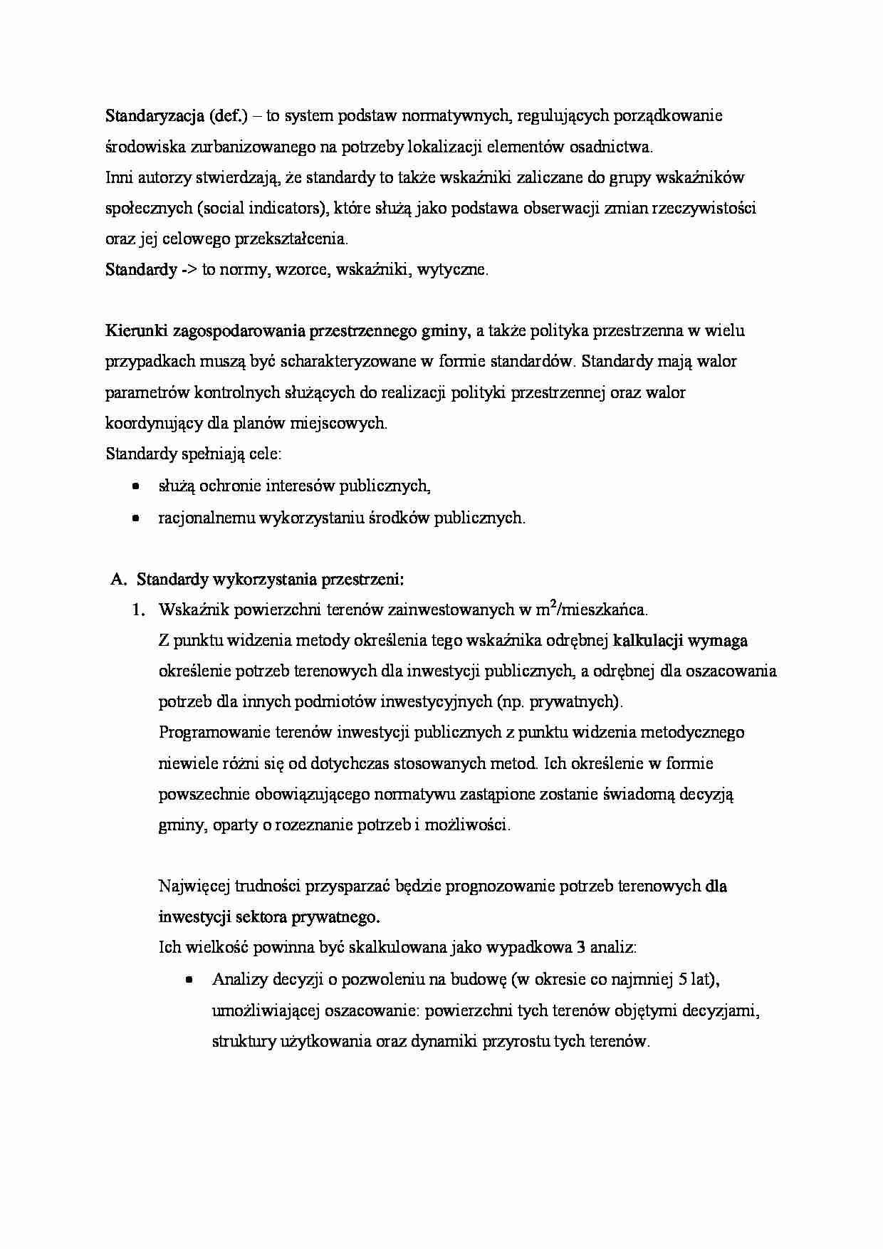 Standaryzacja- opracowanie - strona 1