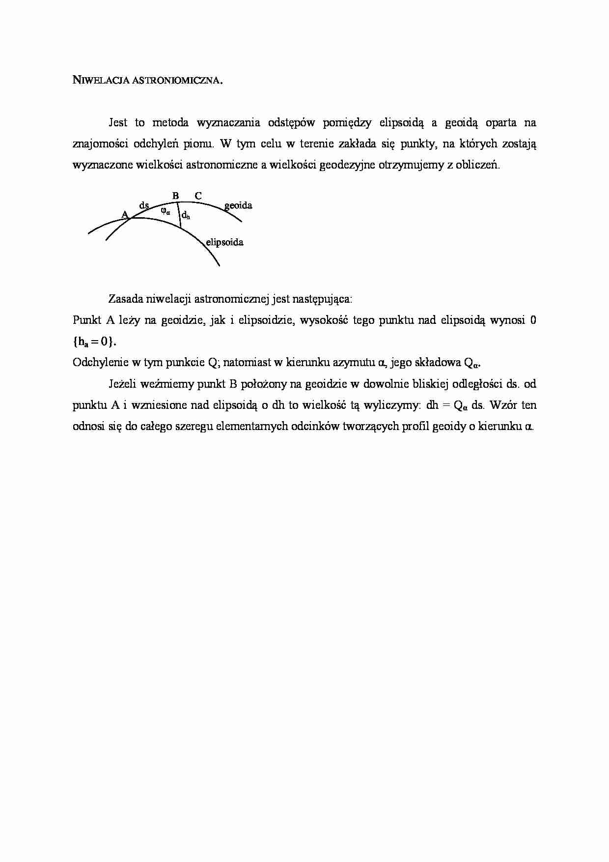 Niwelacja astroniomiczna- opracowanie - strona 1