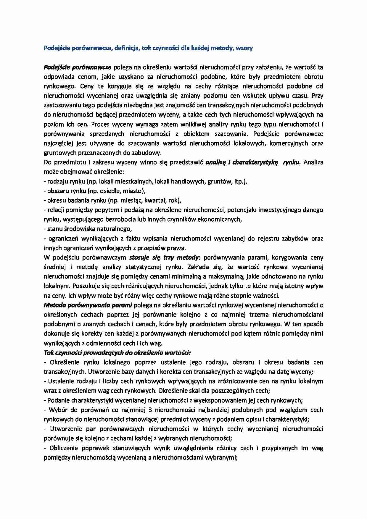 Podejście porównawcze- opracowanie - strona 1