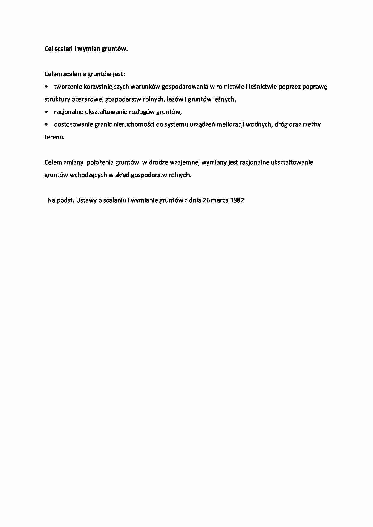 Cel scaleń i wymian gruntów - strona 1