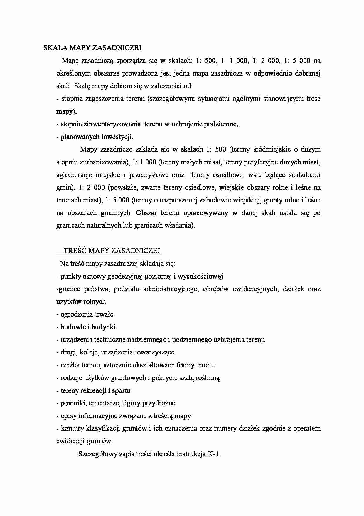 Mapa zasadnicza- opracowanie - Nakładki tematyczne - strona 1