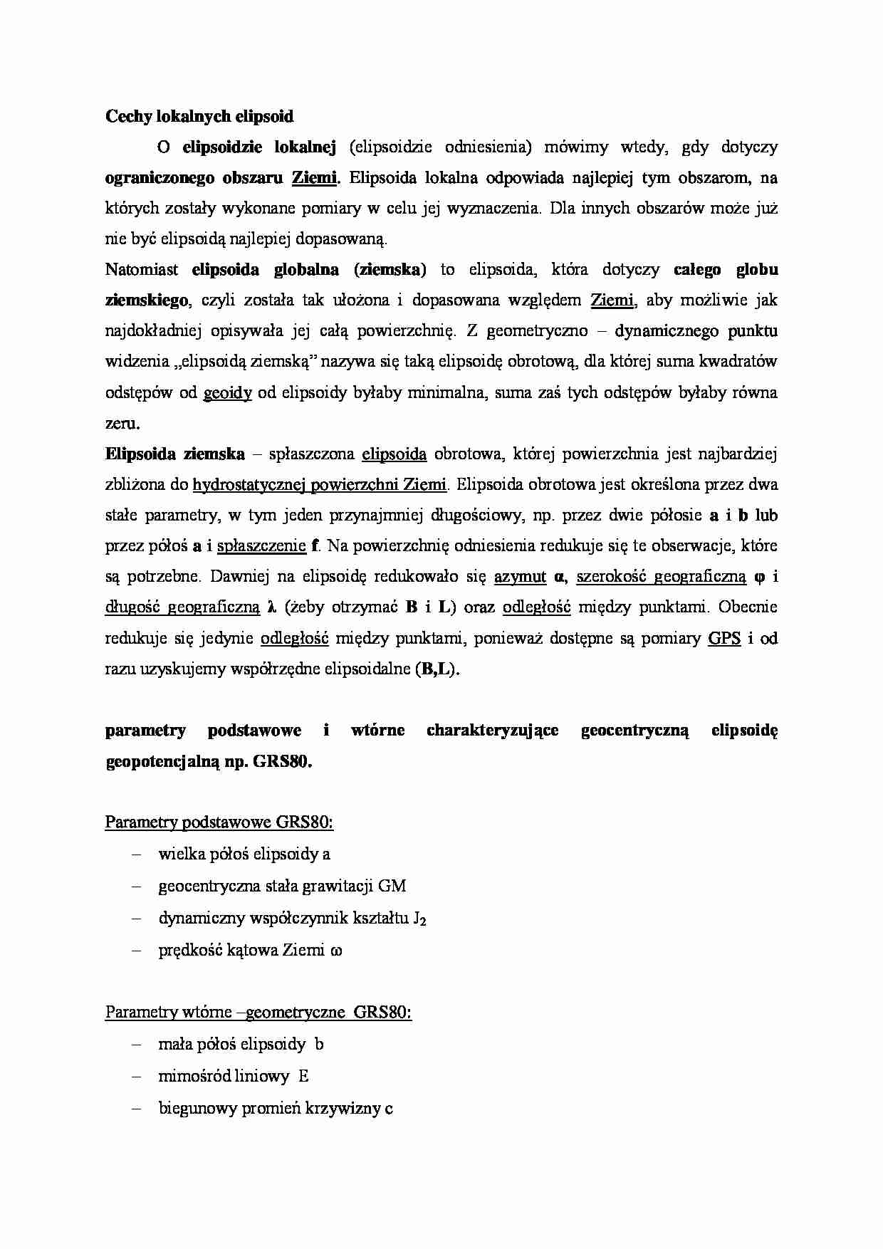 Elipsoidy- opracowanie - strona 1