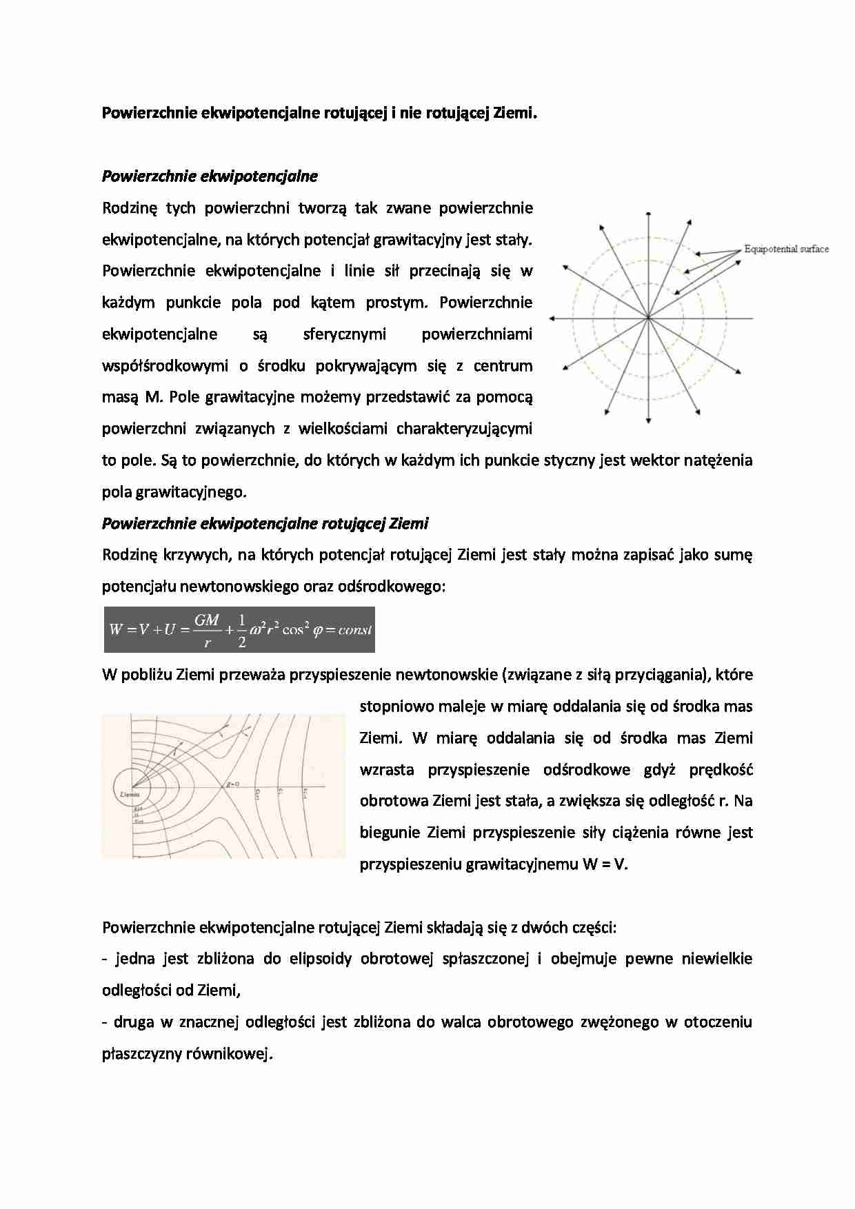 Powierzchnie ekwipotencjalne- opracowanie - strona 1