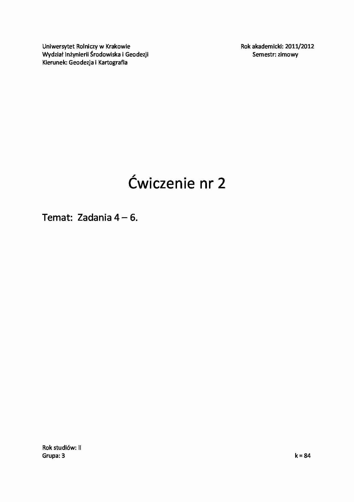 Sprawozdanie zadań 4 i 6 - strona 1