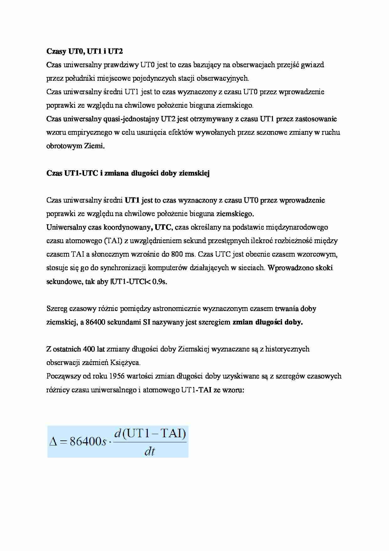 Czasy UT0, UT1 i UT2- opracowanie - strona 1