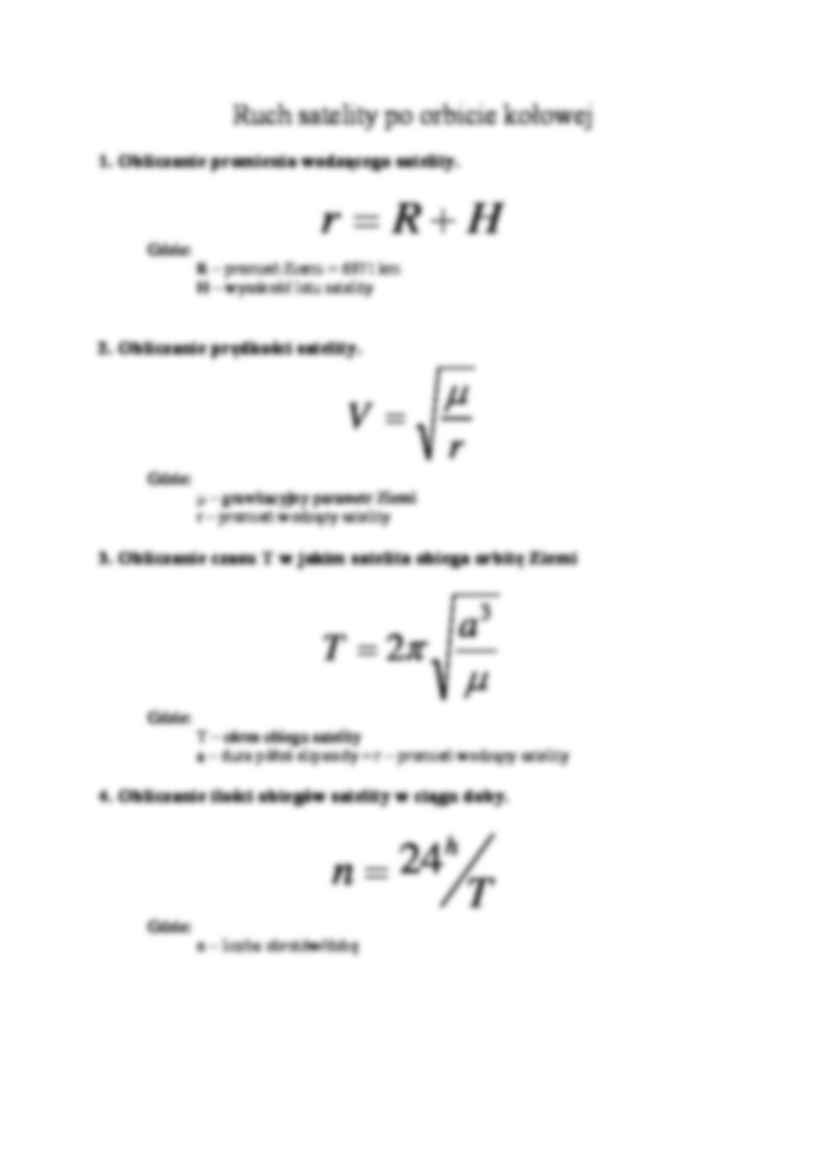 Ruch satelity po orbicie- sprawozdanie - strona 2