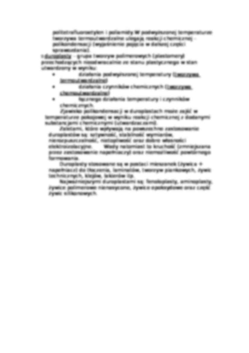 Podział tworzyw  - wykład - strona 2