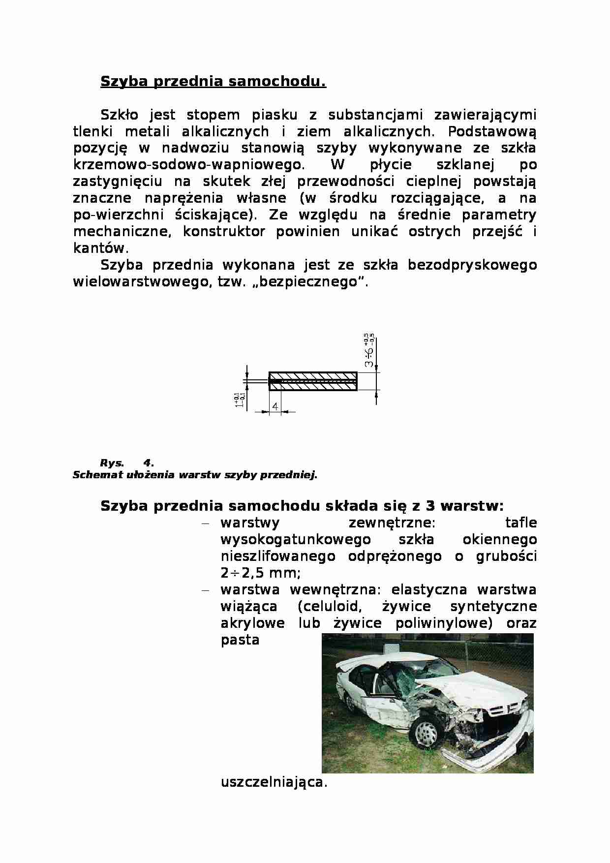 Szyba przednia samochodu - wykład - strona 1