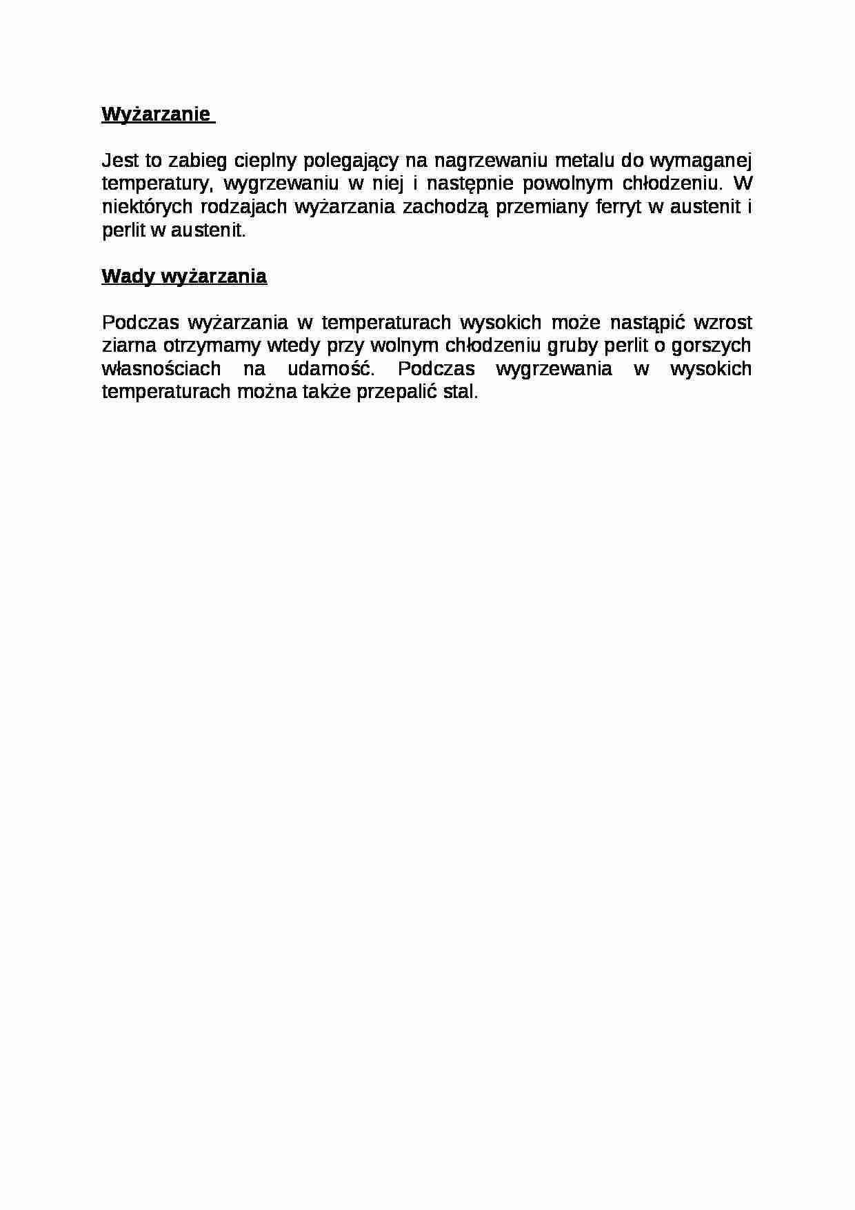 Wyżarzanie - wykład - strona 1