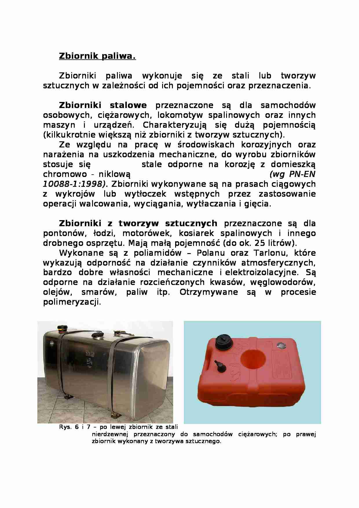 Zbiornik paliwa - wykład - strona 1