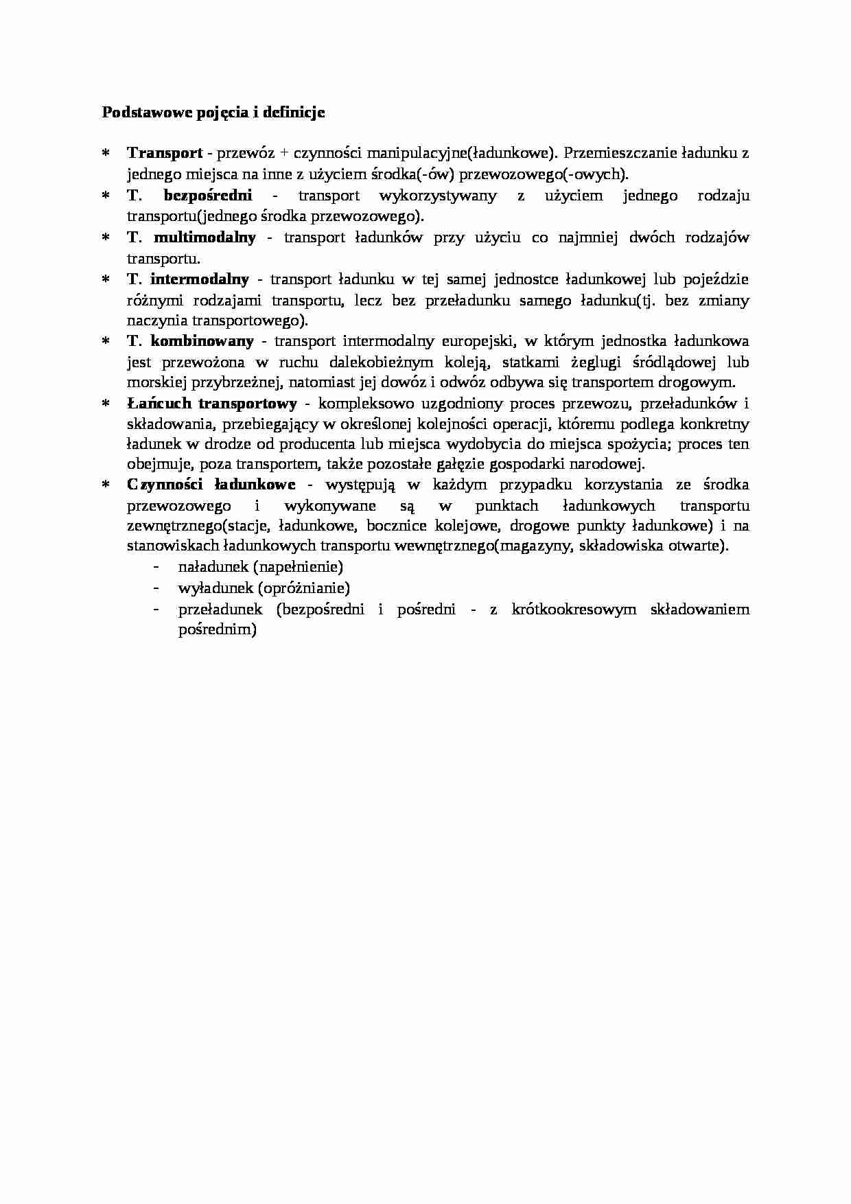 Podstawowe pojęcia i definicje - wykład - strona 1